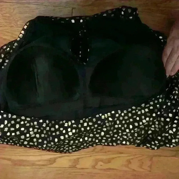 Swimsuits For All Gold and Black Blouson one piece Plus Size 26 - Picture 6 of 15